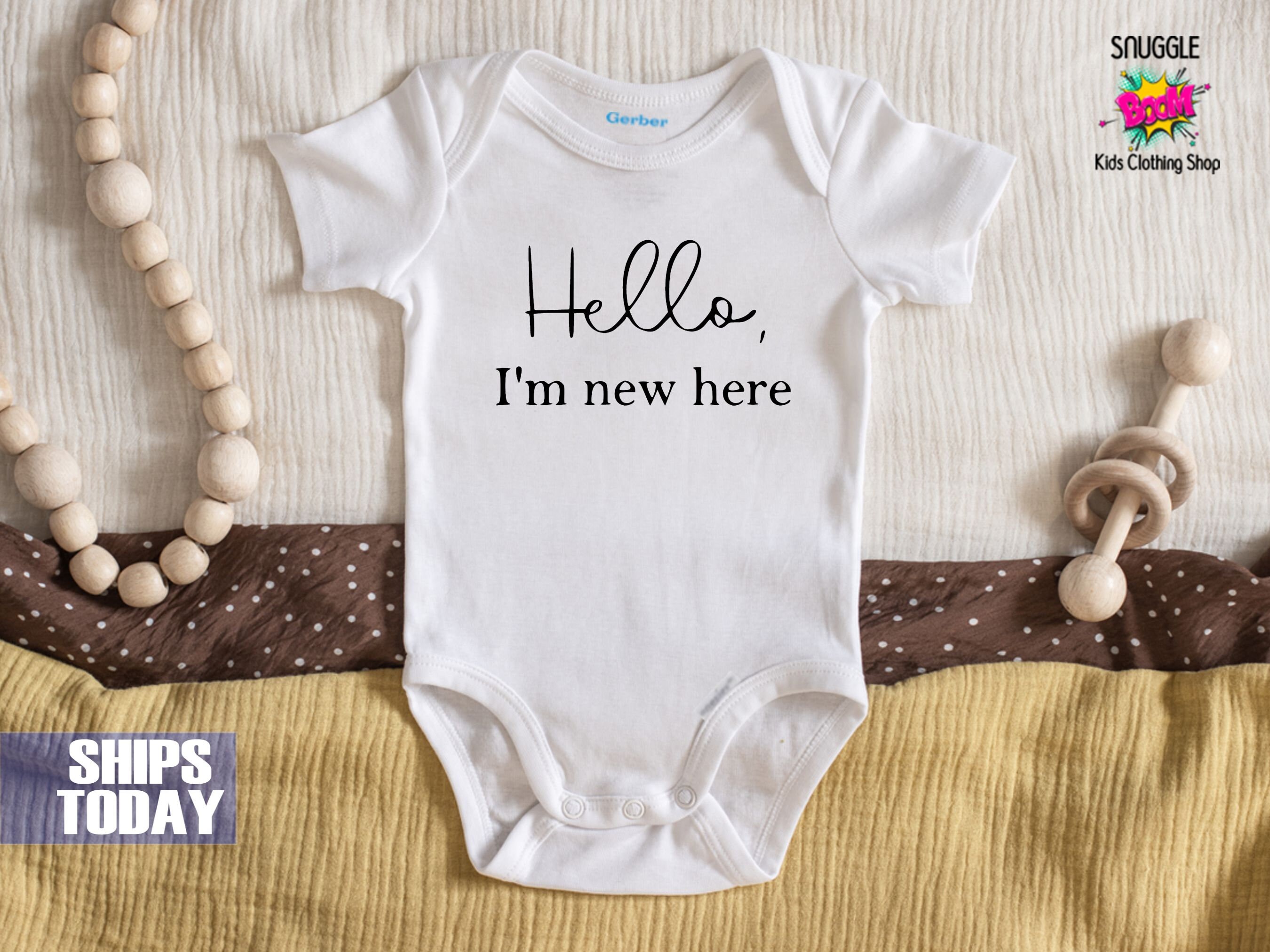 Hello I'm New Here Onesie® and Shirts for Newborn, New Pregnancy