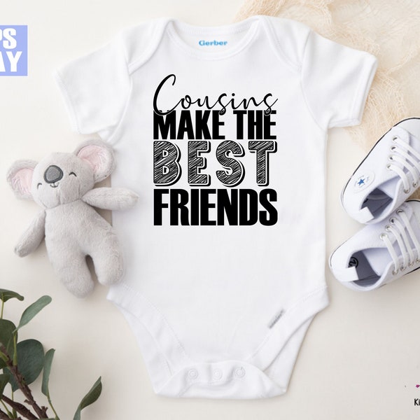 Cousins Best Friends Baby Onesie®, Cute Baby Cousin Gift Idea, Baptism or Babyshower Gift from Baby to Cousin, Custom Size Toddler T-shirt