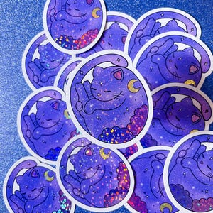 Sticker Chaton cosmique