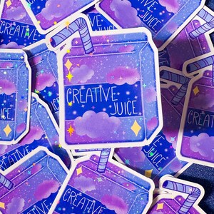 Sticker "Creative Juice" – Le carburant des esprits créatifs !