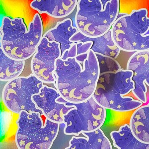 Sticker "Chat Stellaire" - Un voyage vers les étoiles avec ton compagnon cosmique !