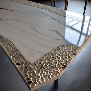 Custom Furniture Concrete Brass handmade sculpture coffee table bench wabi-sabi industrial decor art neutral Boho home decor minimal