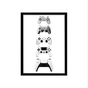 PlayStation Controller Evolution Digital Print