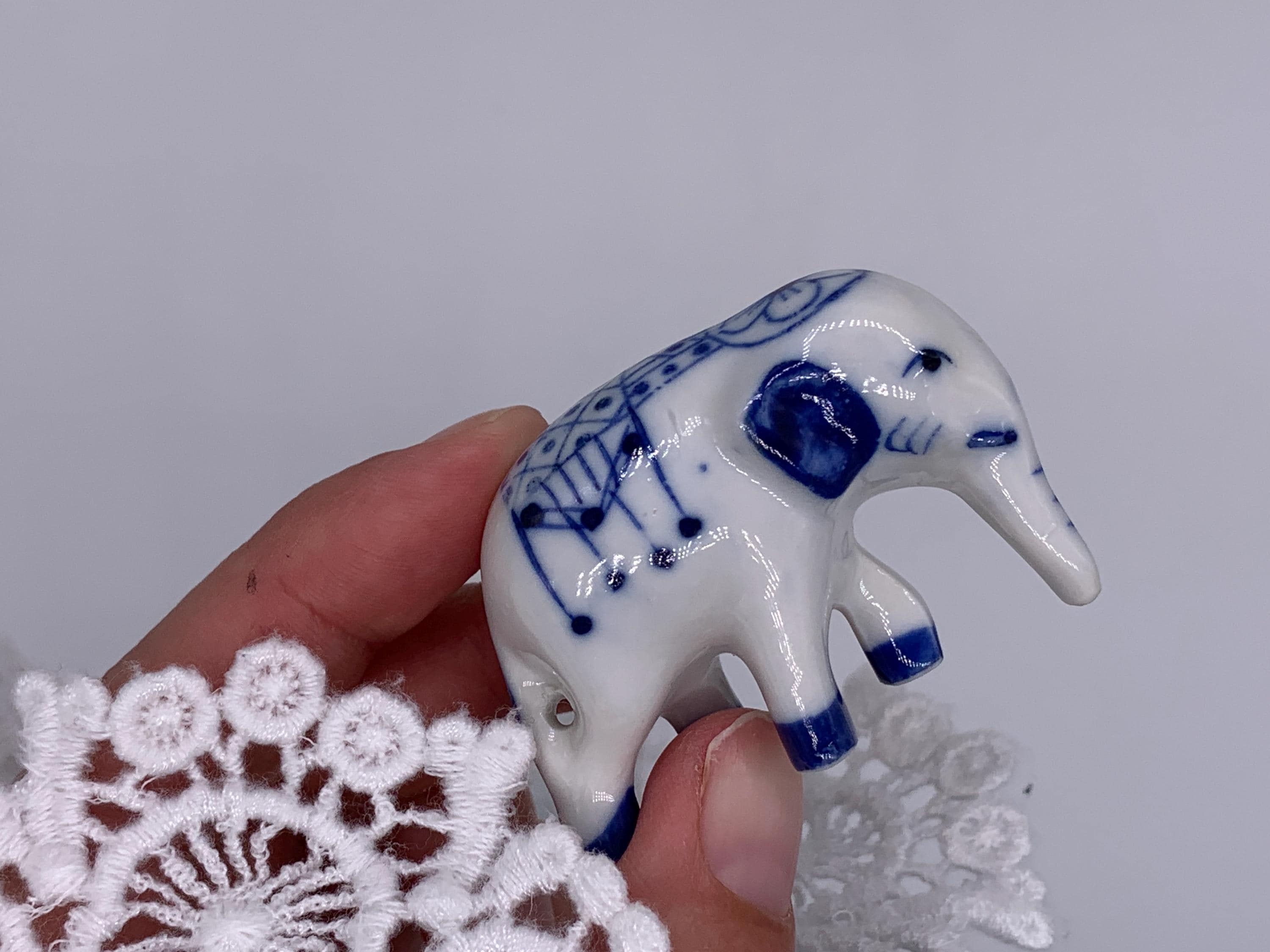 Delft Blue Elephant - Etsy
