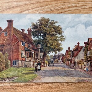 Das Dorset Arms Inn, Hartfield, Sussex von A.R.Quinton. Sussex Antike Postkarte Anfang 1900er Jahre. J Lachs Postkarte. Fleck auf der Rückseite. PC04.
