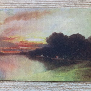 Durch Wald und Fluss Antique Kunst Postkarte. c1904 Raphael Tuck 2577 Connoisseur Postkarte. Professor Van Hier/Joachim Hierschel-Minerbi. PC309