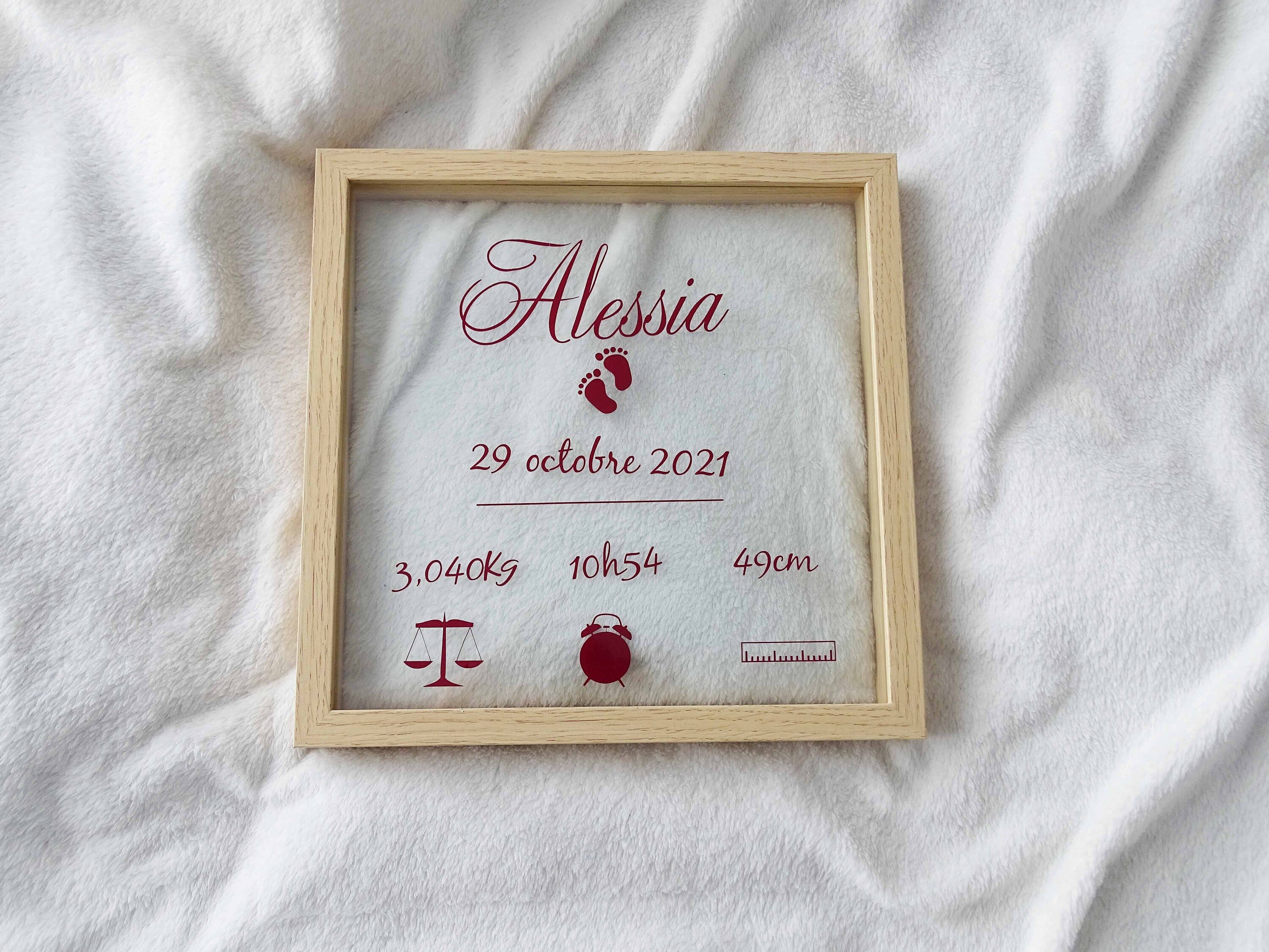 Cadre Naissance Personnalisé