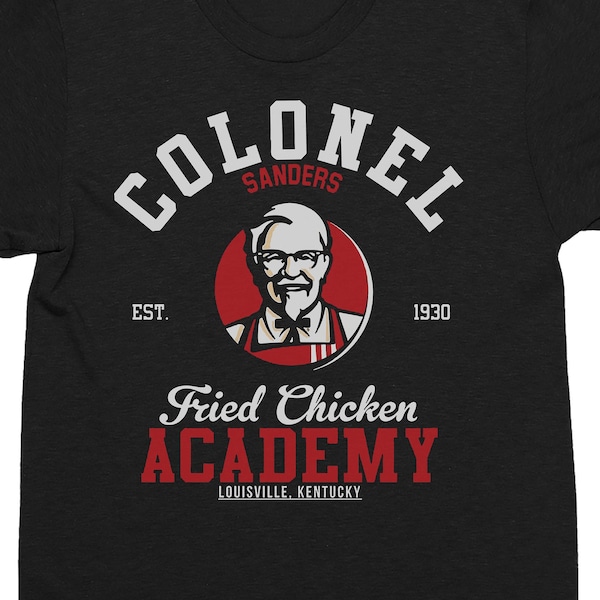 T-shirt de l’Académie du poulet frit | | TShirt Unisexe Drôle Adultes | de tee-shirt parodique de film T-shirt Homme Pop Culture