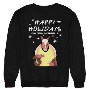 The Holiday Armadillo Christmas Jumper Sweater Adults & Kids Sizes, Funny Christmas Sweatshirts, Xmas Jumpers, Ugly Jumpers