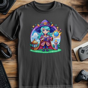 Pixel Art Wizard T-Shirt: Retro Gaming Graphic Tee
