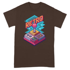 Retro Gaming Pixel Art T-shirt, Arcade Joystick Tee, 8 Bit Gamer Shirt ...