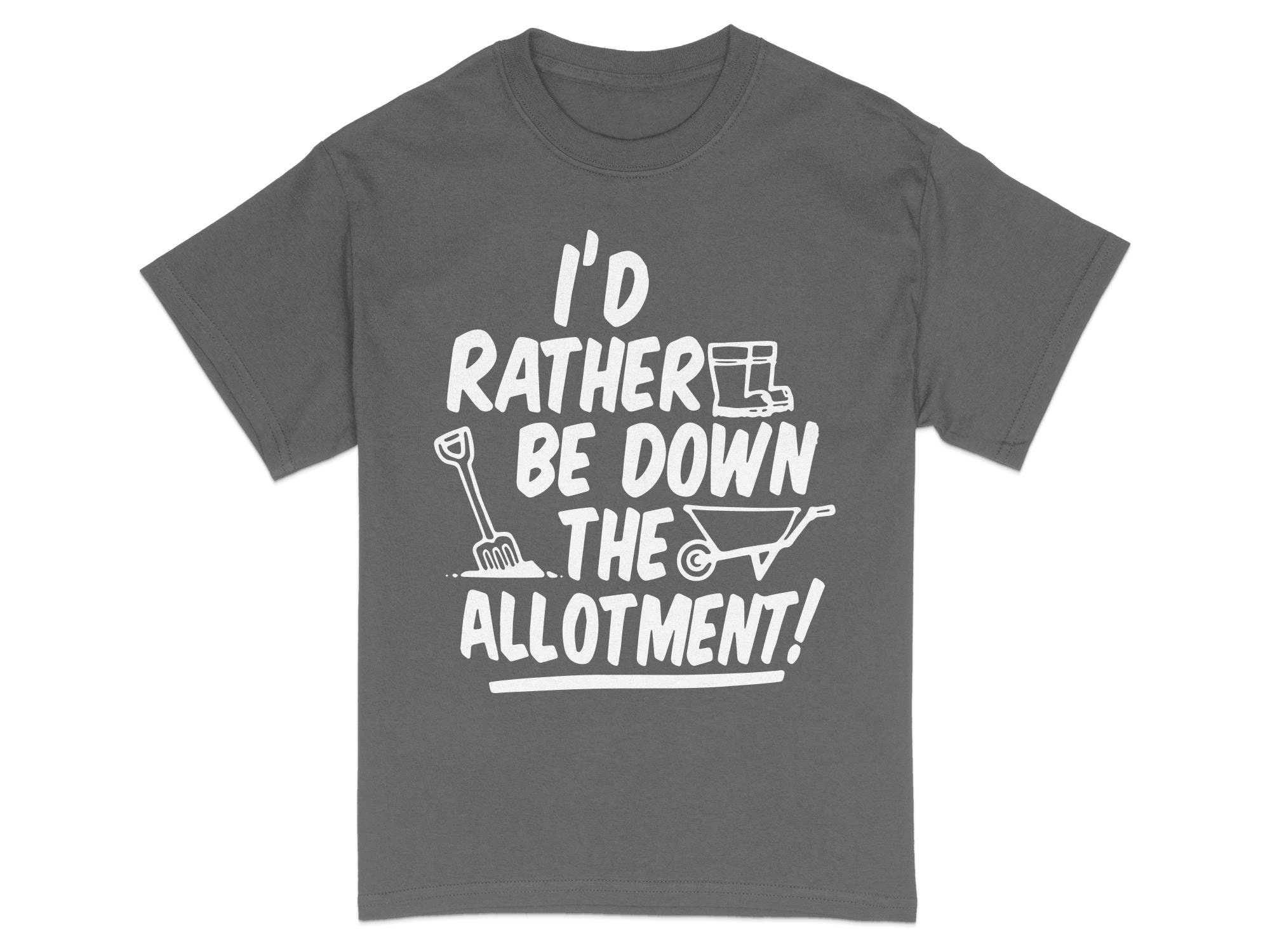 T-shirt Uomo Giardinaggio Divertente T-shirt Uomo Divertente "I'd Rather Be Down The Allotment" - Maglietta Giardinaggio In Cotone Puro Maglietta Divertente Giardinaggio - Foto 10