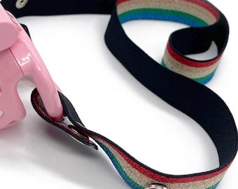 Two sided Male Chastity Cage Elastic Belt Adjustable Rope Strap Black/Rainbow (Chastity devices are not included)