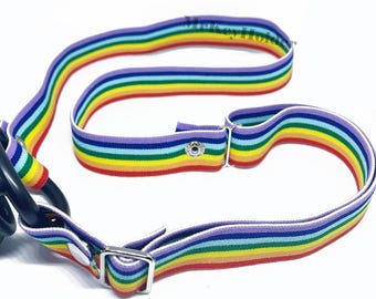 Rainbow Male Chastity Cage Elastic Belt Adjustable Rope Strap  (Chastity devices are not included)