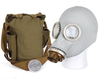 Russian GP5 Gas Mask plus Bag - Grey - Collectors Item Cosplay & Fancy Dress