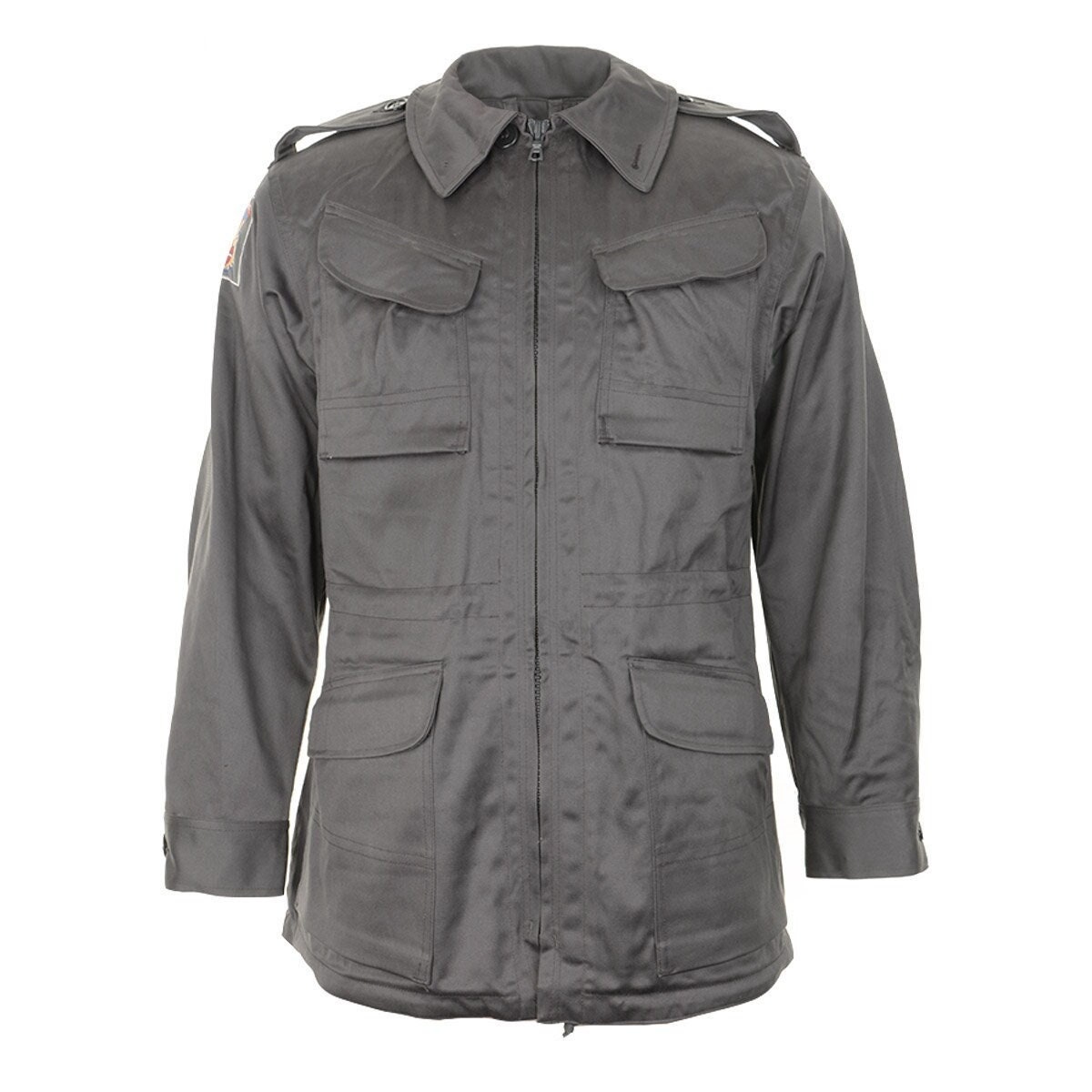 Gray hot sale military jacket