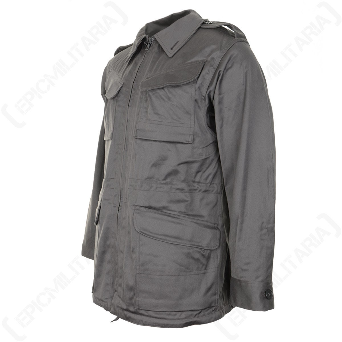 Original Danish Army M71 Combat Jacket – Military Surplus – Grey Cotton – Men's S M L XL