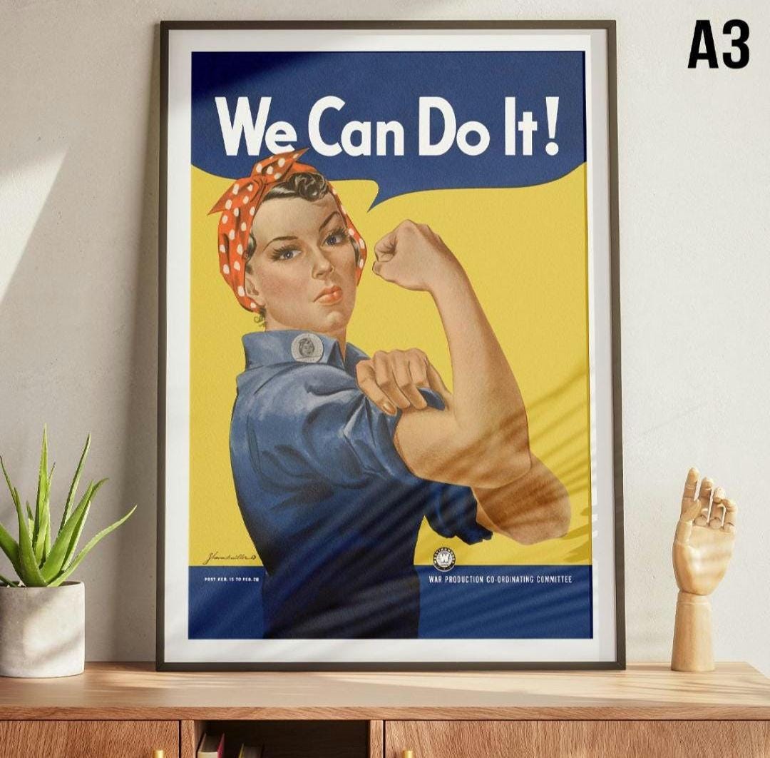 WW2 Rosie the Riveter we Can Do It Framed Print - Etsy