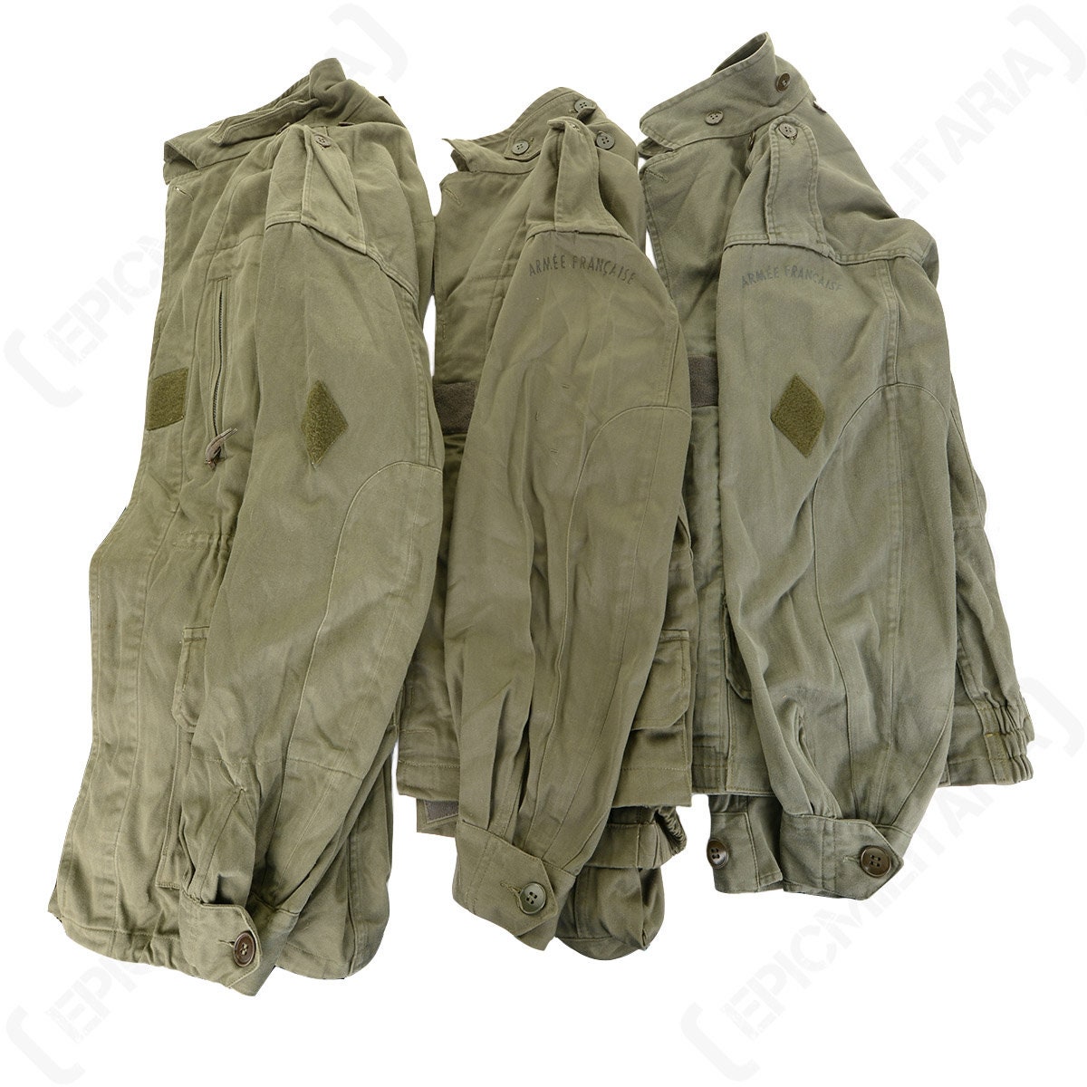 Original French M64 Cotton Jacket - Olive Surplus With Pockets