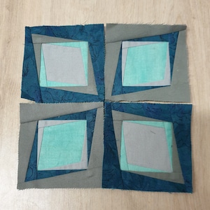 DoubleArrows Quilt Block stampabile: modello originale per riordinare la carta di fondazione, moderno FPP