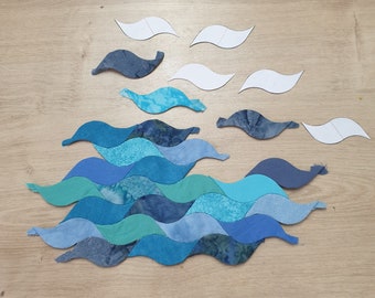 Angielski wzór papieru WAVES, szablony EPP PDF