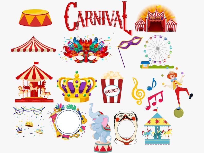Carnival Svg\ Circus Svg Bundle\ Mega Carnival Svg Bundle\ Carnival Png ...
