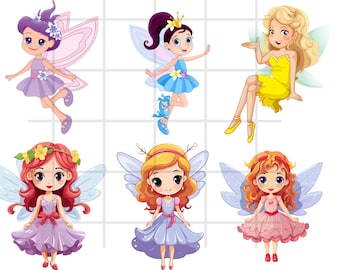 Fairy Clipart Bundle: SVG, PNG, JPG Files