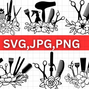 Hairdresser Svg Bundle\ Equipment Svg Bundle\ Cut Files\ Hairdresser Tools Svg\ Hairdresser Vector Files\ SVG\ Png\ Clipart\ Clip Art
