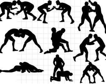 Silueta de lucha libre SVG: archivo de corte de MMA y artes marciales