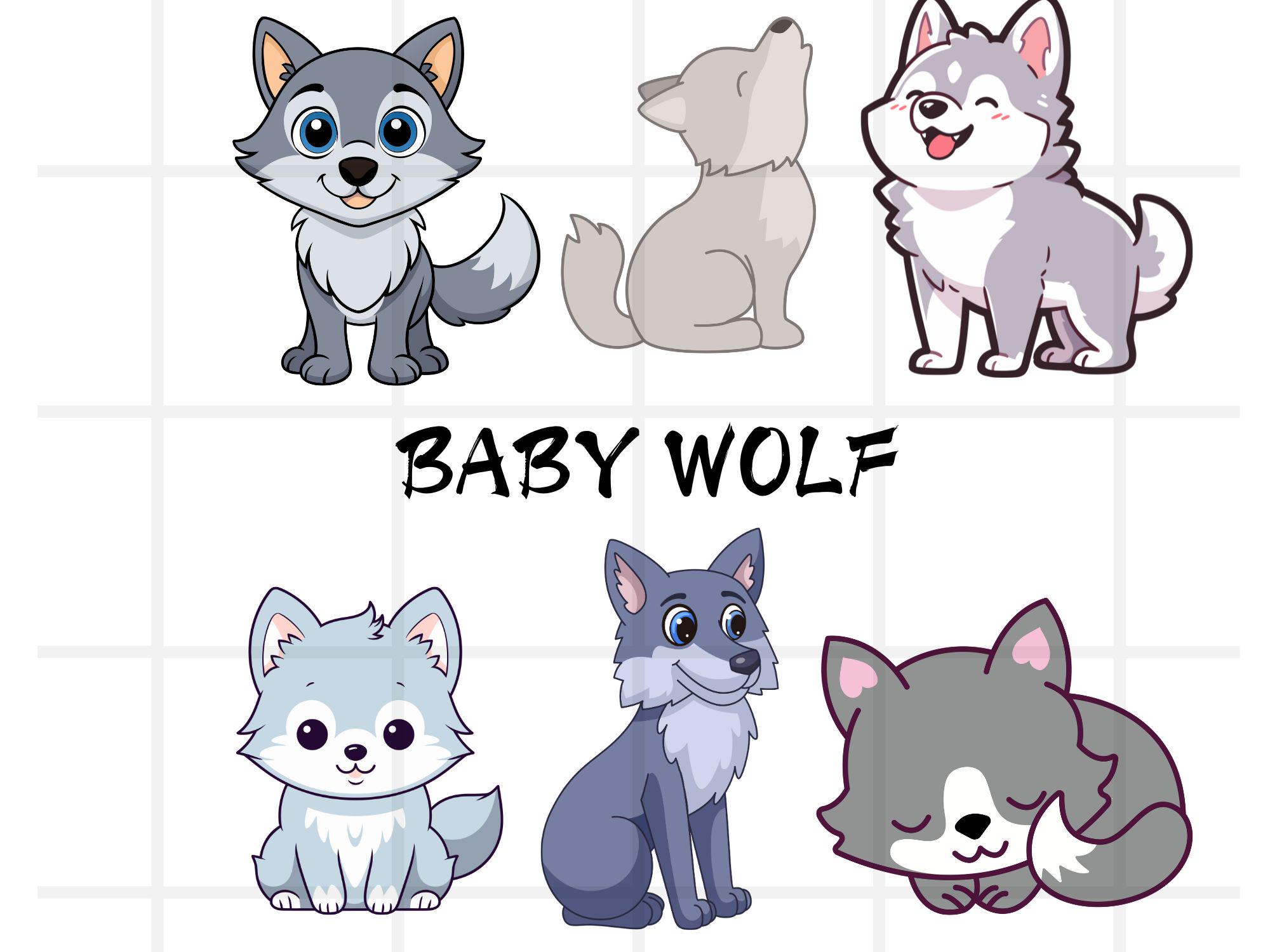 Drawing of a little wolf - Etsy België, image size:2000x1500