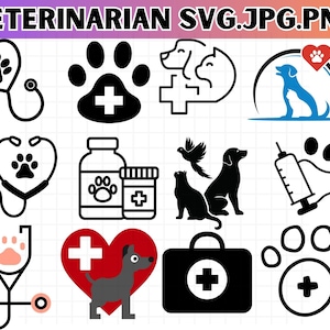 Veterinarian SVG Bundle\ Animals Svg\ Pet Doctor Svg\ Doctor Svg\ Animal Doctor Svg\ Dog Svg\ Cat Svg\ Small Animals Svg\ Cricut Svg