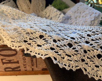Ivory 100% Cotton Italian Lace Knotwork