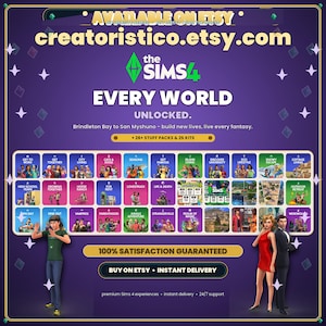 The Sims 4 Ultimate Collection +81 DLCs | Complete Expansions, Stuff Packs, Game Packs & Kits | PC Windows