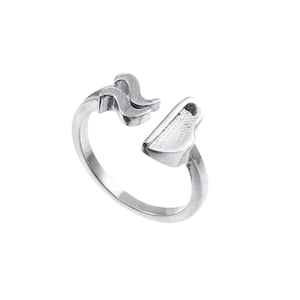 Adjustable Coffee Cup Ring: Sterling Silver Minimalist Jewelry