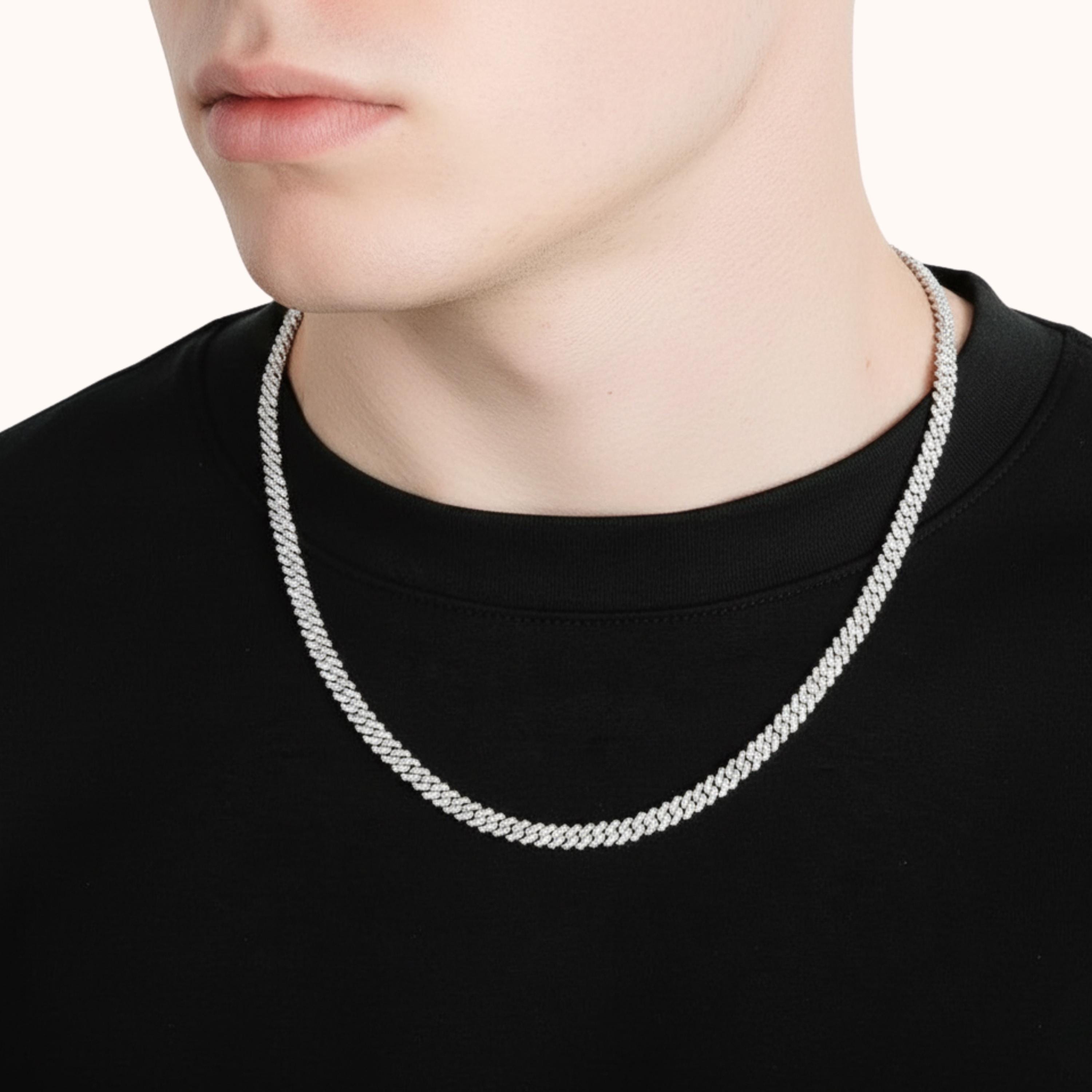 Moissanite cuban chain - Etsy 日本