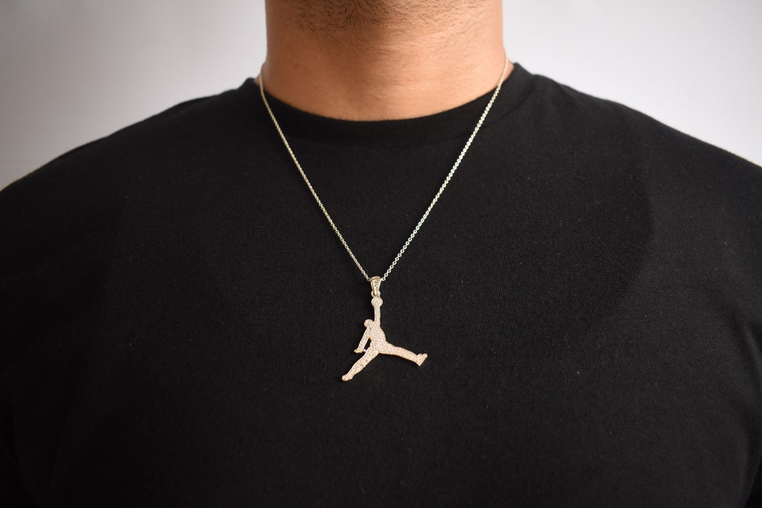 Iced out clearance jordan pendant