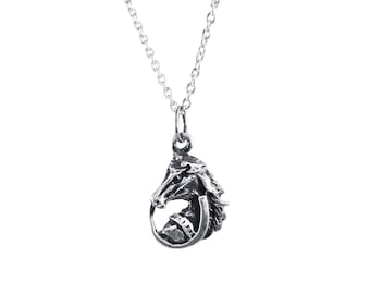 Sterling Silver Horse Necklace: Animal Lover Gift