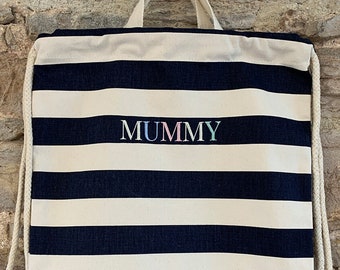 Mummy Drawstring Bag - Embroidered | Customisable