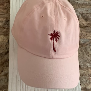 Personalised Embroidered Palm Tree Cap | Customisable Tropical Paradise