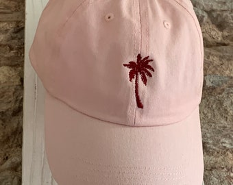 Personalised Embroidered Palm Tree Cap | Customisable Tropical Paradise