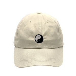 Yin Yang Embroidered Dad Cap - Unstructured 6-Panel, Chino Cotton, Customisable Back Embroidery