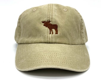 Vintage Canvas Cap with Embroidered Icon - Animals