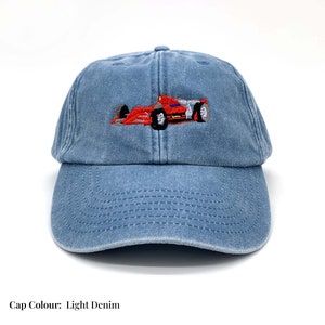 Embroidered Race Car Cap - Vintage Washed Canvas - Customisable Options