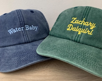 Vintage Canvas Slogan Cap - Unisex and Customisable