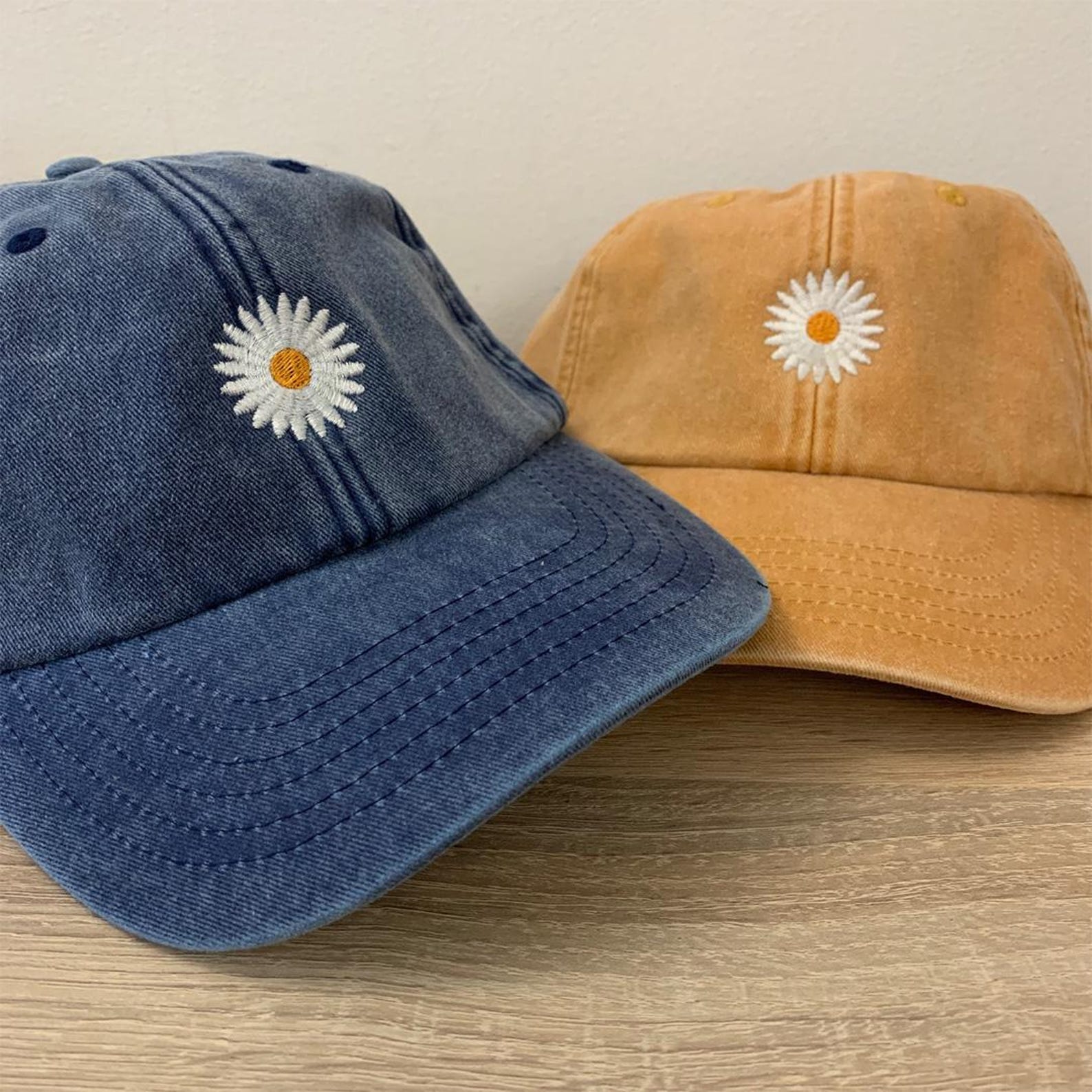 Embroidered Daisy Cap – April Birth Flower| Customisable | Different ...