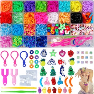 1500+ Loom Bands Handcraft Kit  Rubber Bands For Bracelet Making Kit