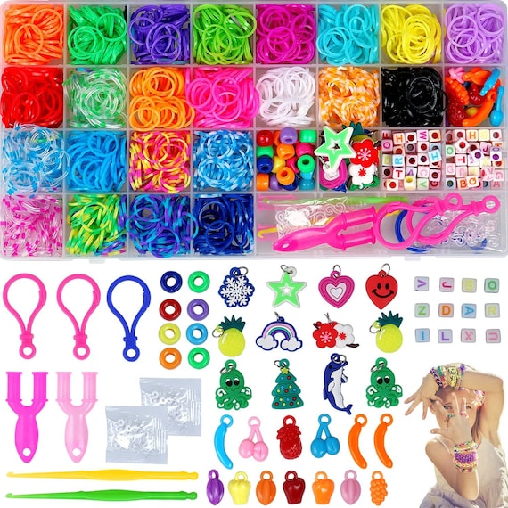 Multicolour Rubber Bands Set 1500 Colorful Rubber Band Kit Refill