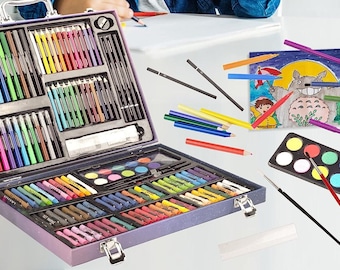 Derwent Academy 35-Piece Wooden Box Art Kit – Colored, Watercolor & Sketch Pencils
