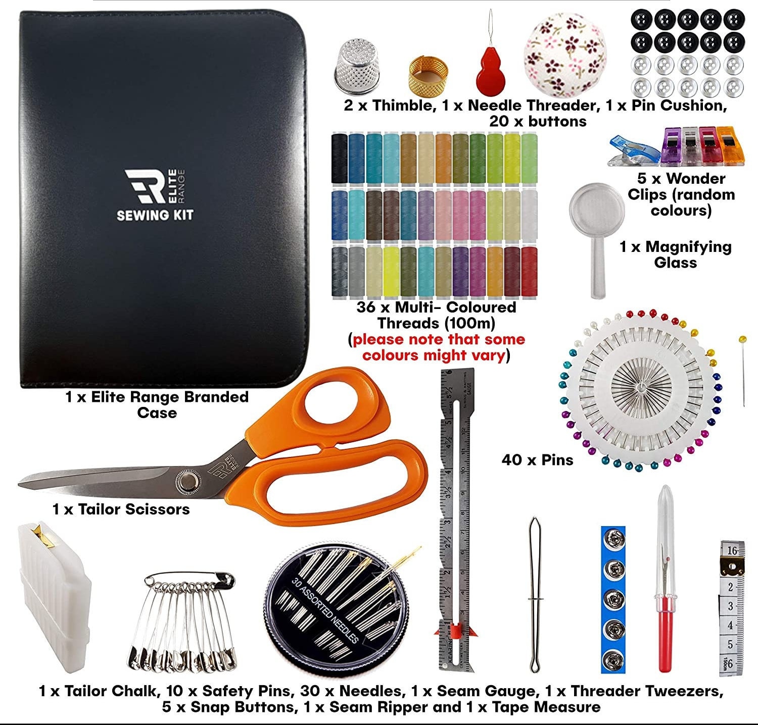 Sewing Kit Basic,Marcoon Needle and Thread Kit with Sewing