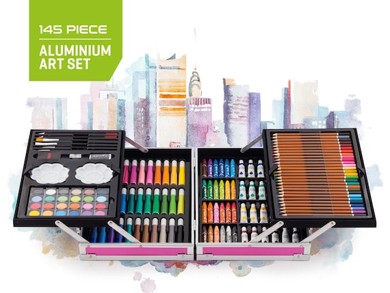 Taylor & Brown 145-Piece 2 Layers, Kids Art Set Studio Supplies for  Drawing, Painting, Portable Aluminum Case… in 2023